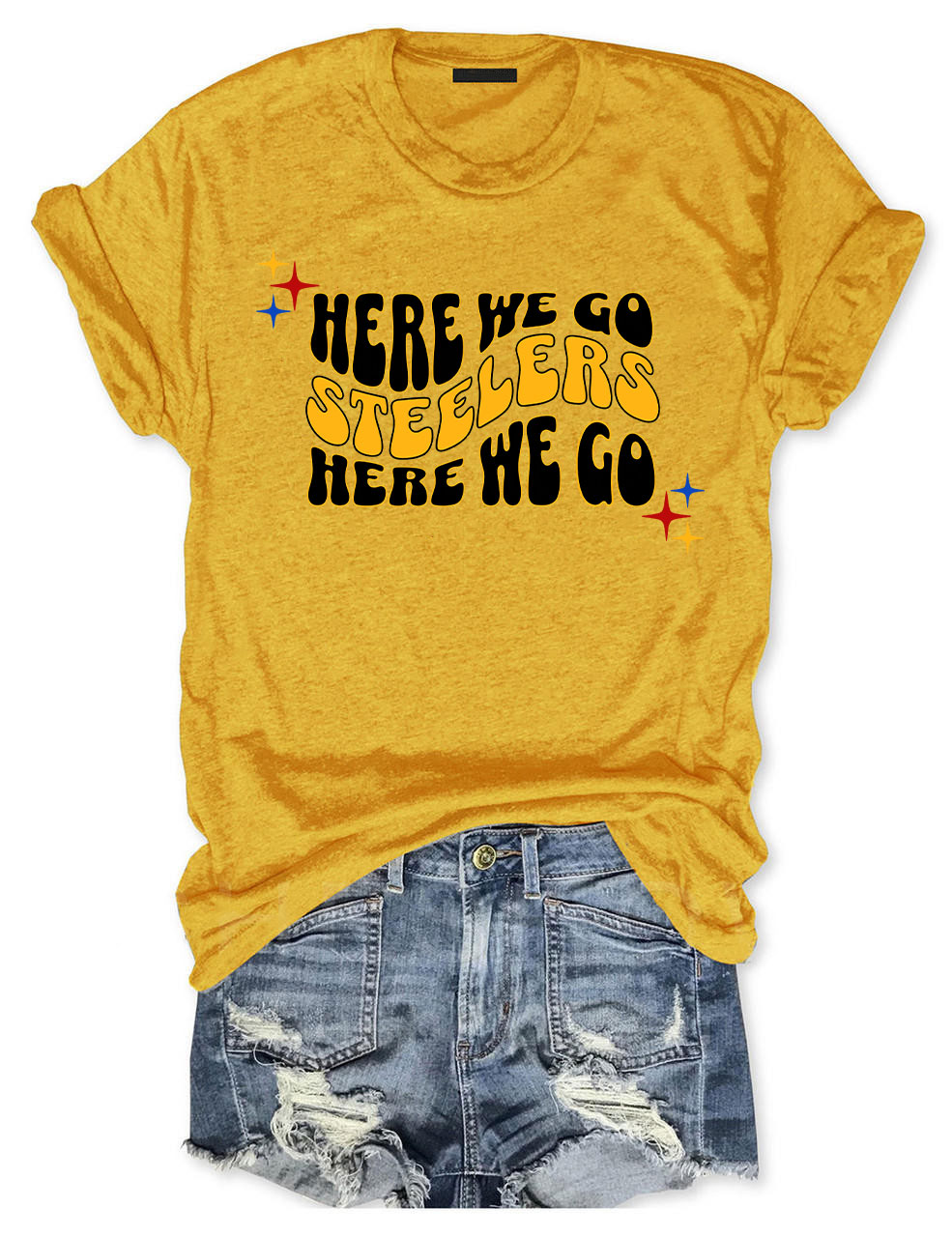 Here We Go Steelers Football T-Shirt