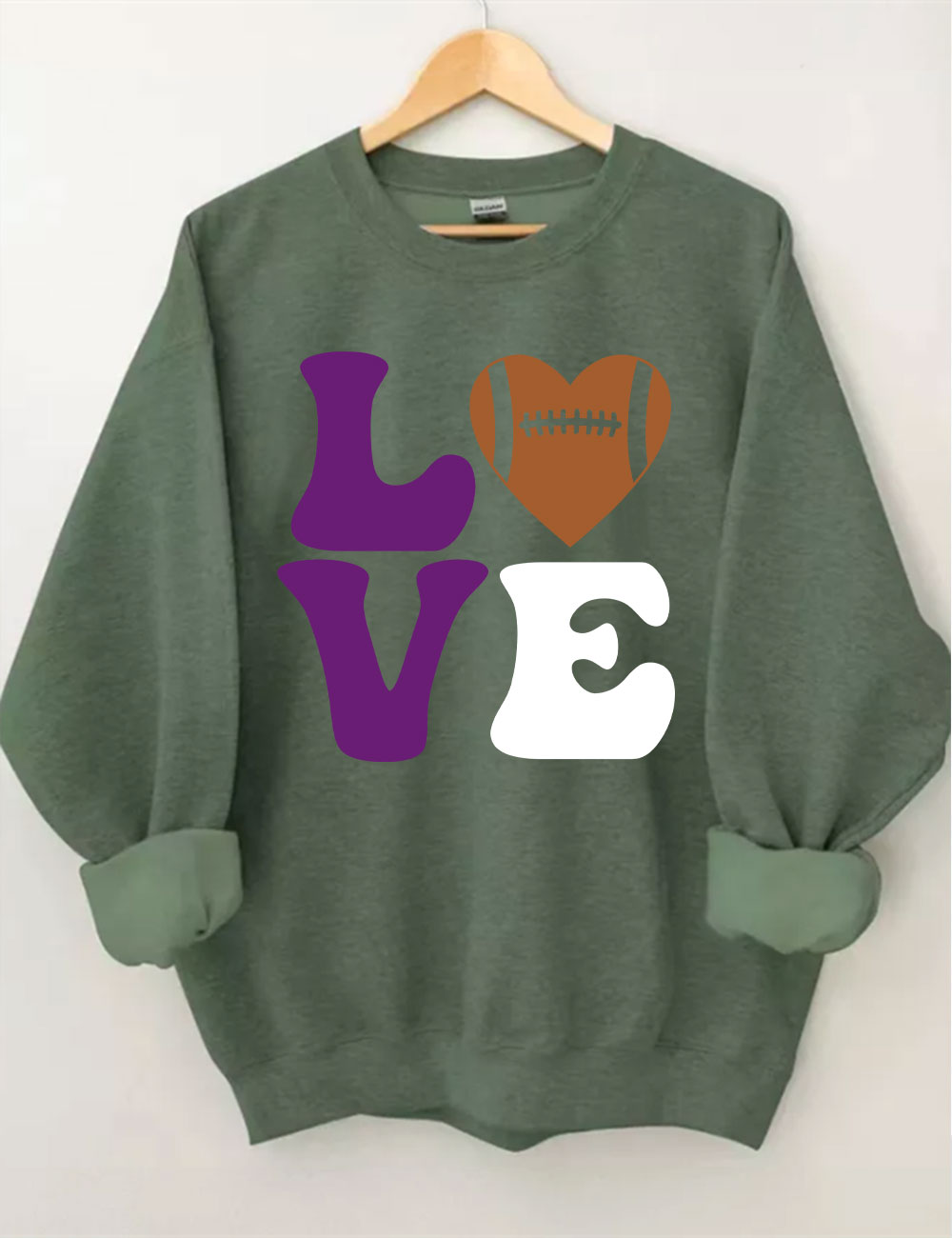 Love Ravens Football Sweatshirt