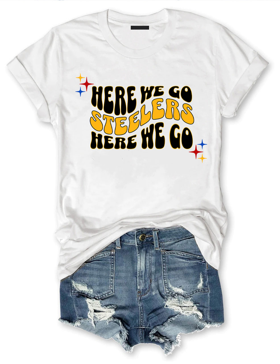 Here We Go Steelers Football T-Shirt