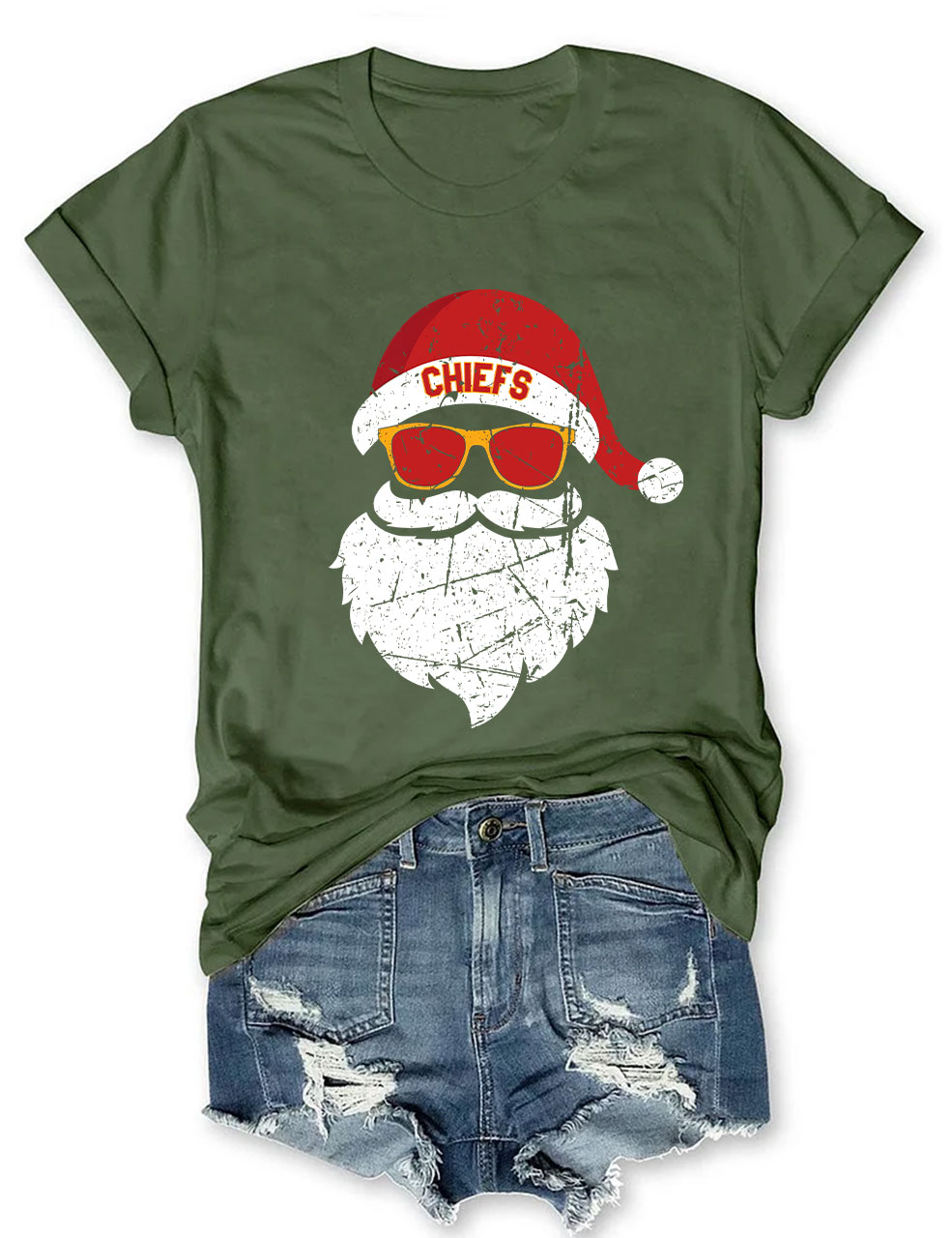 Kansas City Football Santa T-Shirt