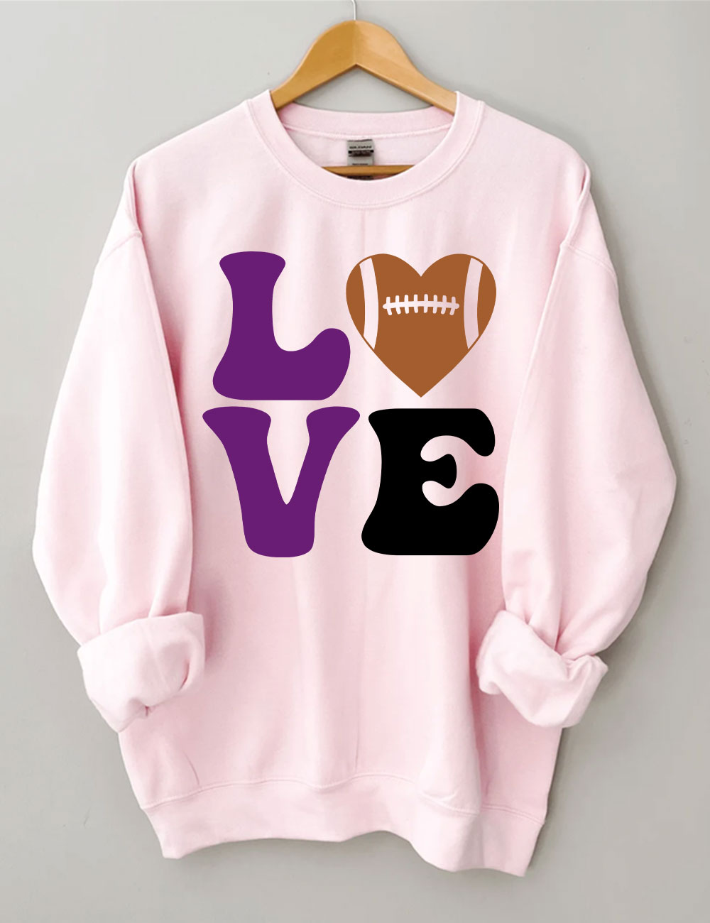 Love Ravens Football Sweatshirt