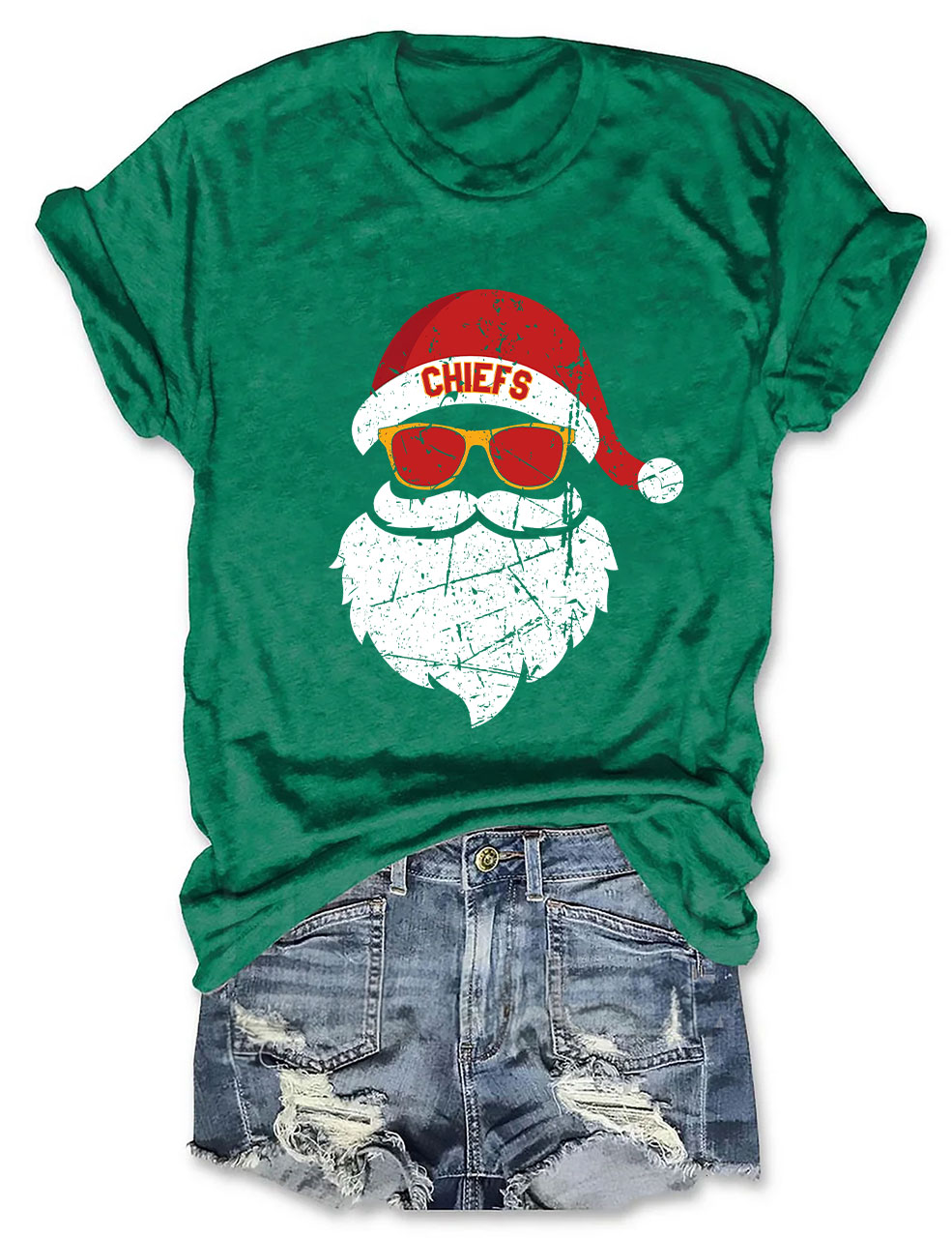 Kansas City Football Santa T-Shirt