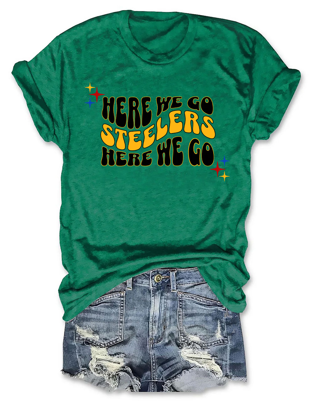 Here We Go Steelers Football T-Shirt