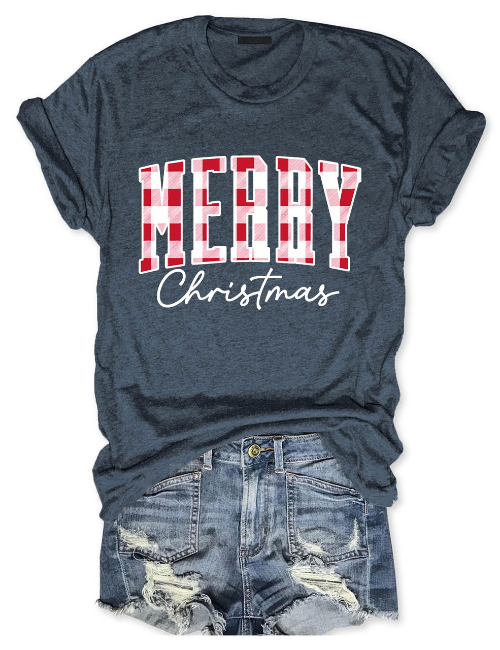 Buffalo Plaid Merry Christmas T-Shirt