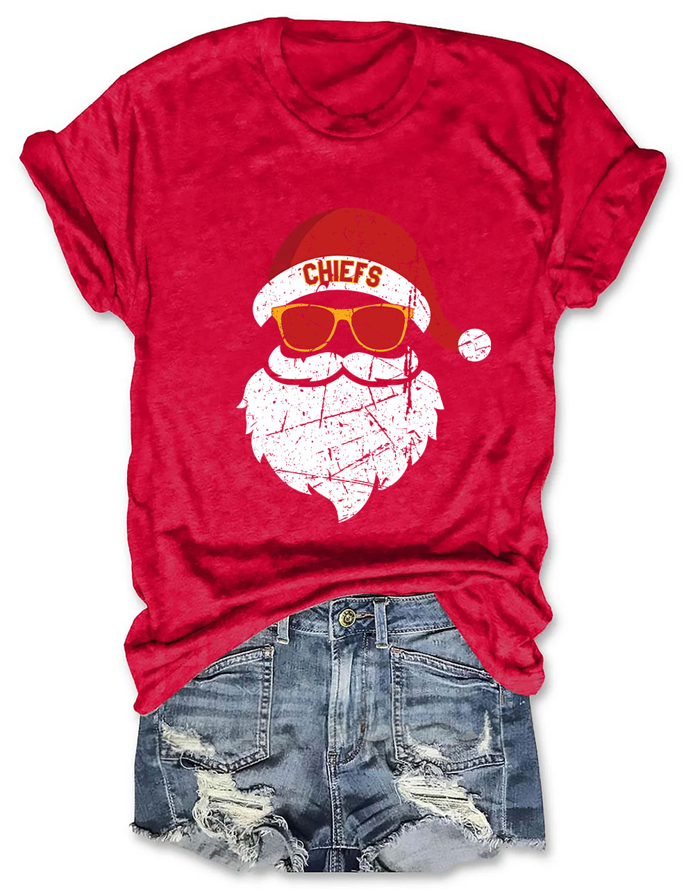 Kansas City Football Santa T-Shirt