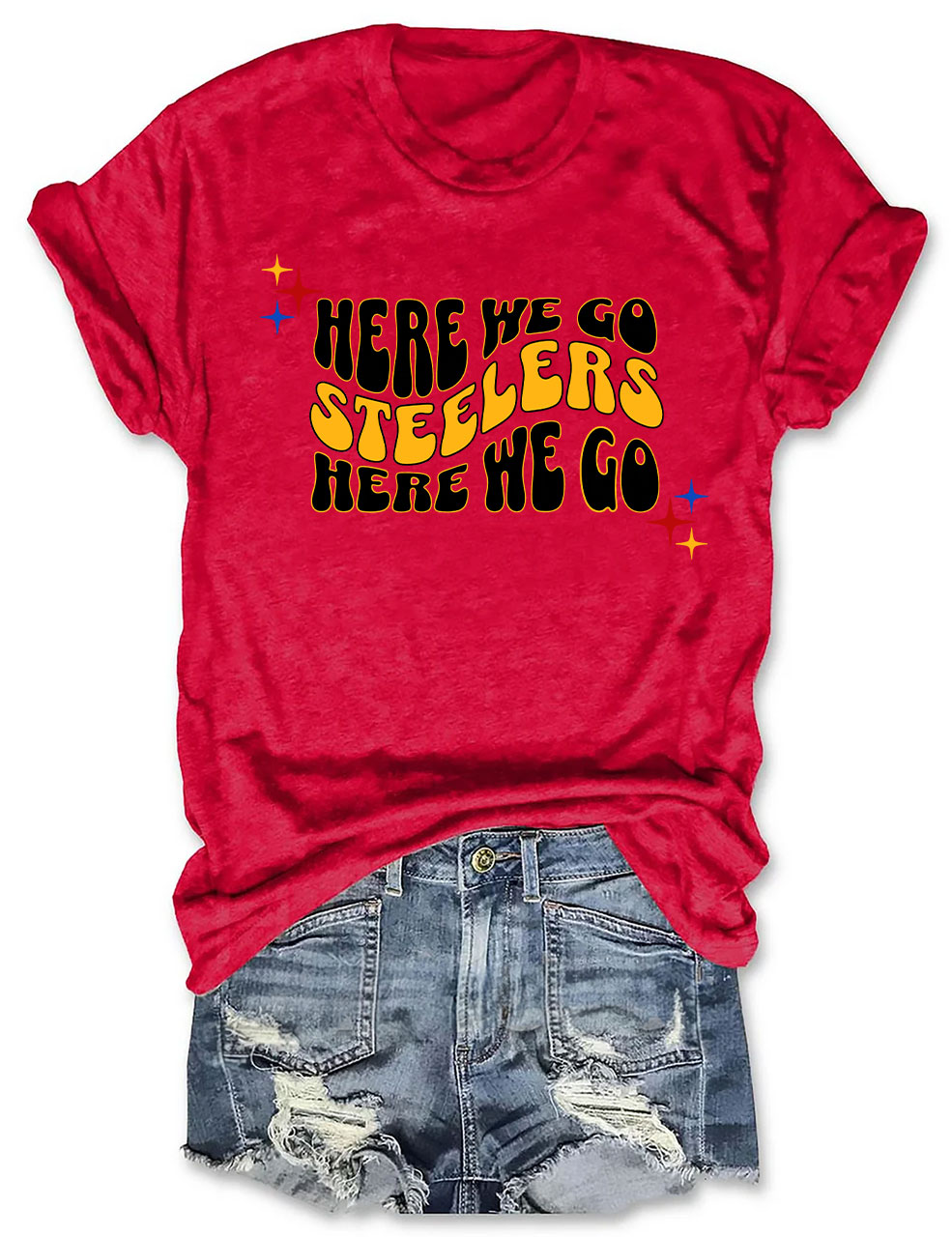 Here We Go Steelers Football T-Shirt