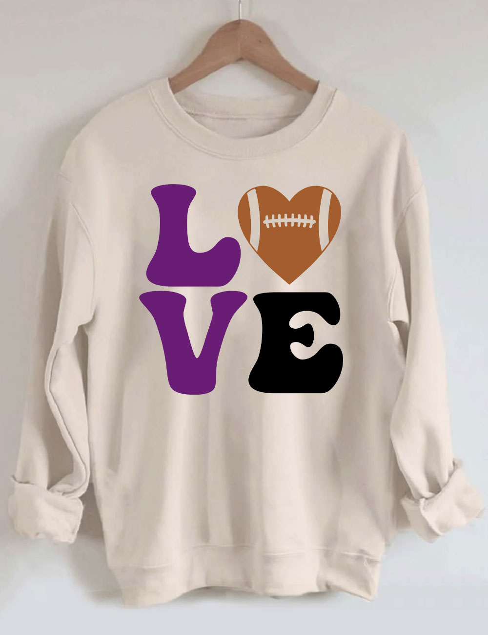 Love Ravens Football Sweatshirt