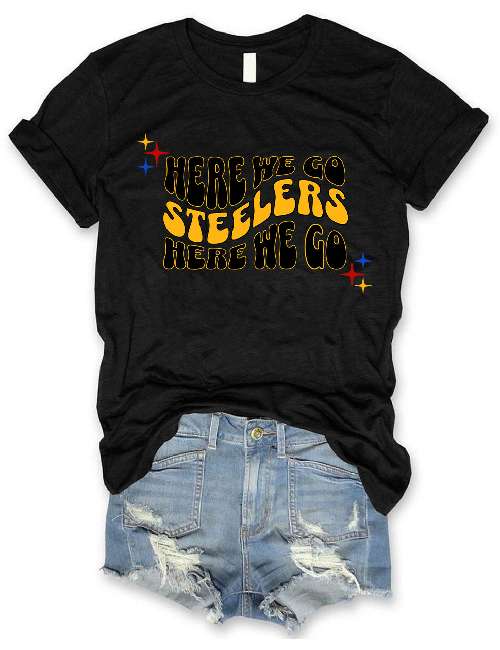 Here We Go Steelers Football T-Shirt