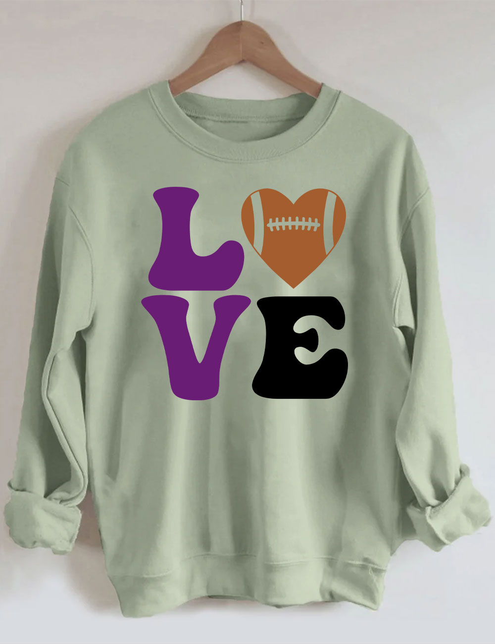 Love Ravens Football Sweatshirt