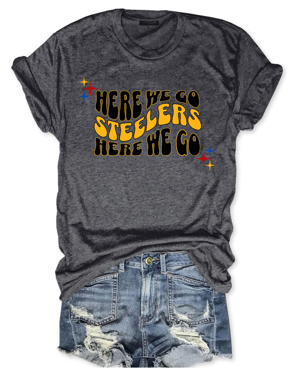 Here We Go Steelers Football T-Shirt