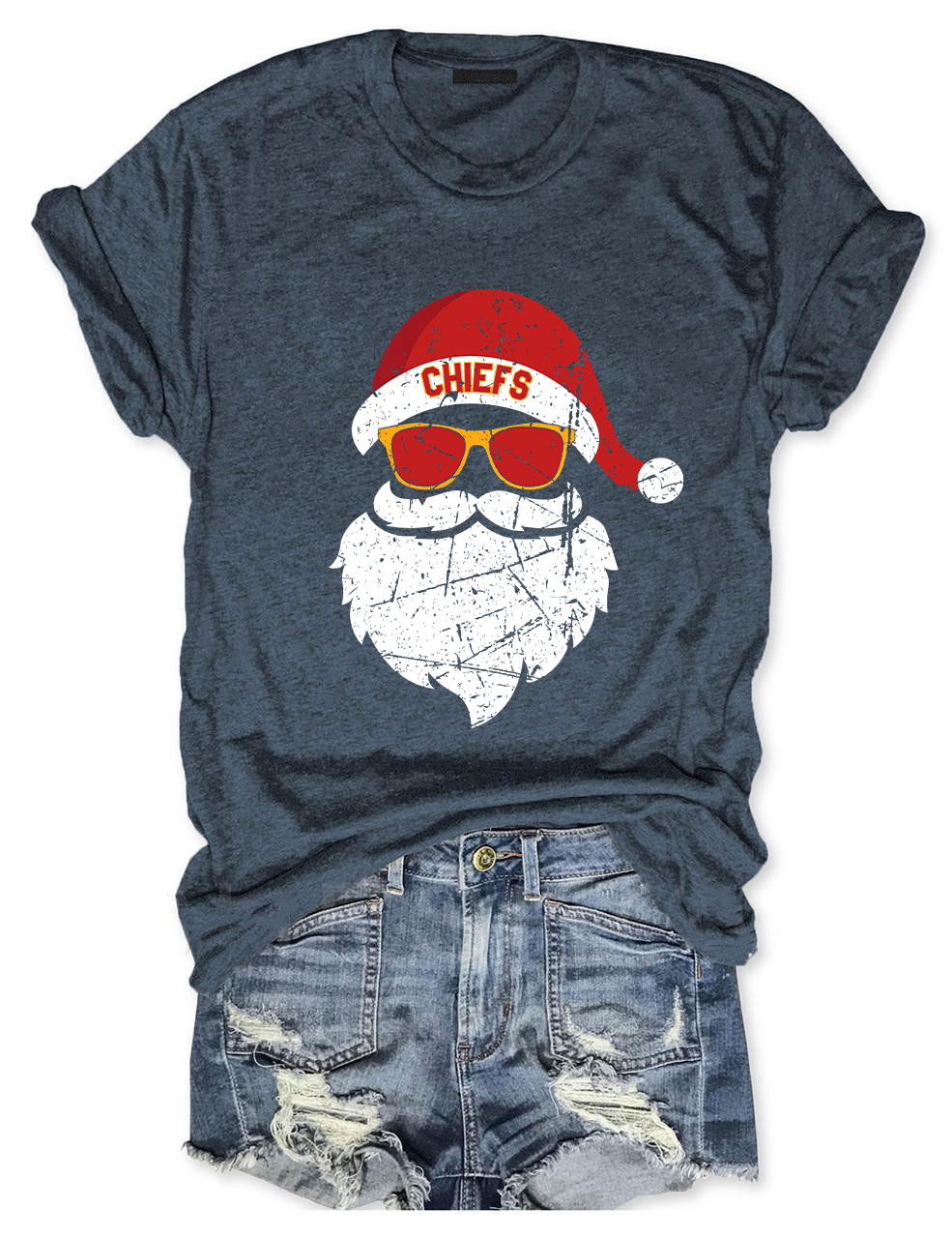 Kansas City Football Santa T-Shirt