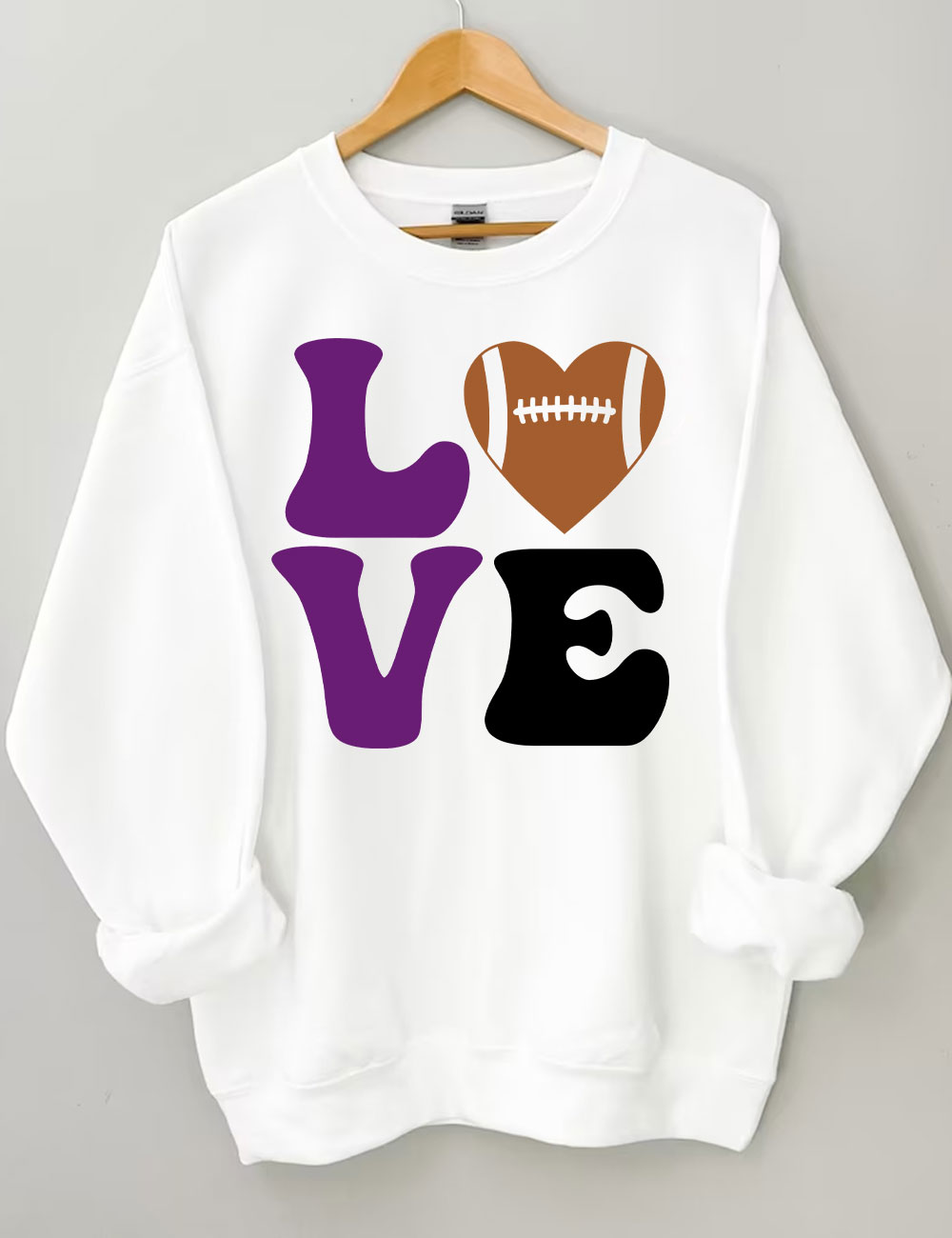 Love Ravens Football Sweatshirt