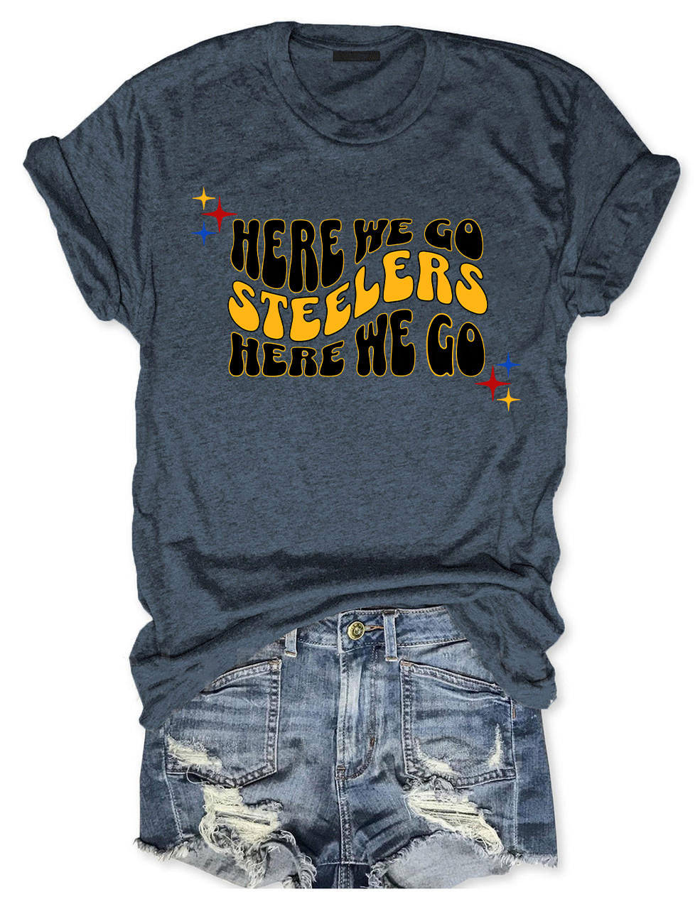 Here We Go Steelers Football T-Shirt