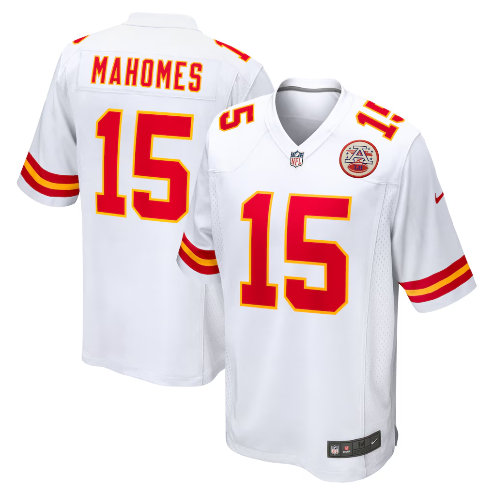 Men's Patrick Mahomes White Kansas City Chiefs Game Jersey