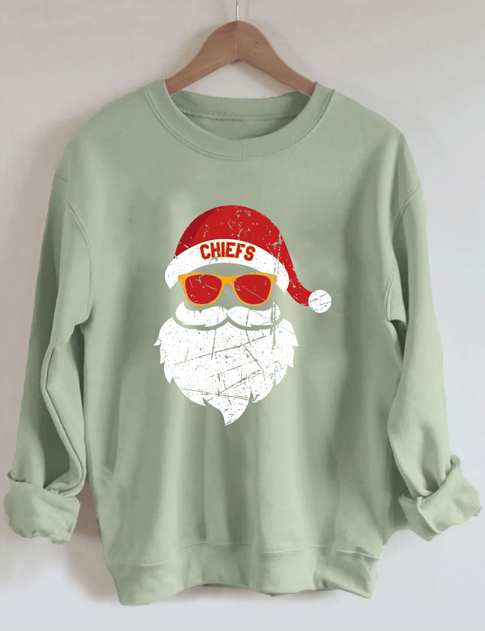 Kansas City Football Santa Sweatshirt