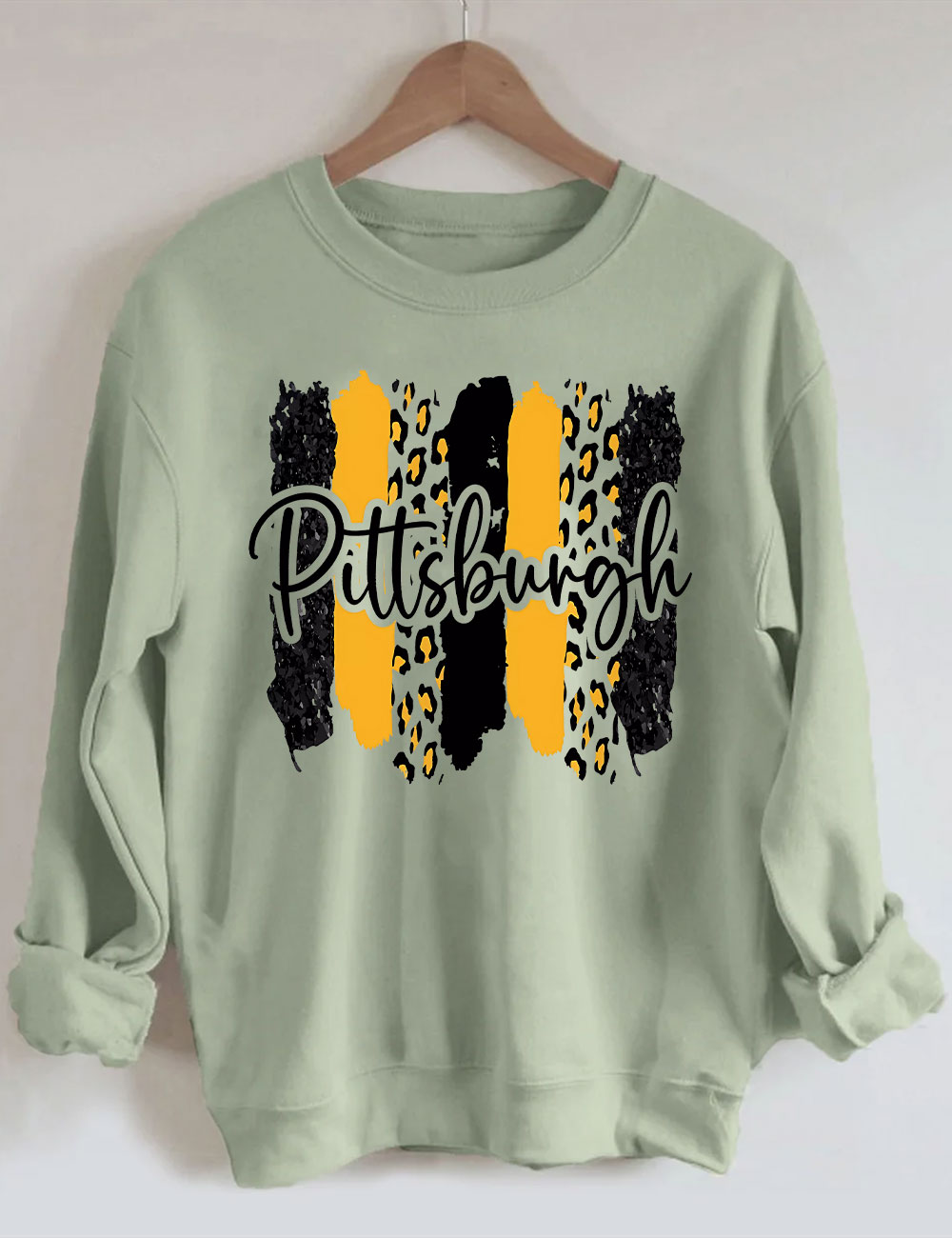 Leopard Pittsburgh Steelers Football Sweatshirt