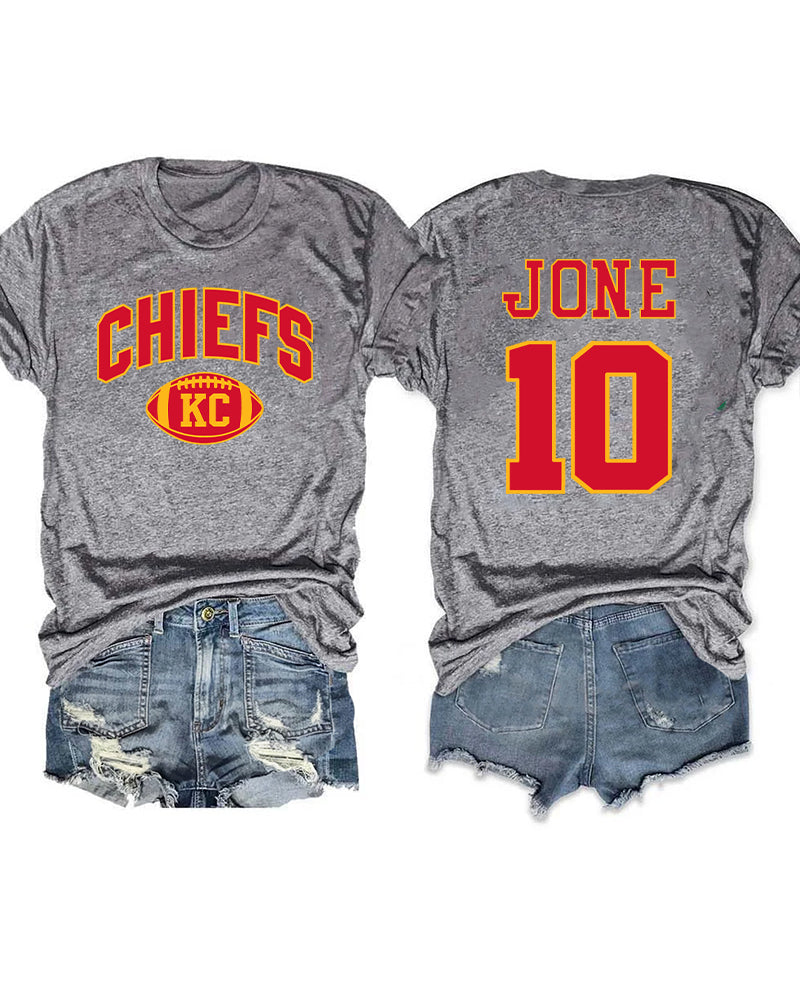 KC Style Customized Number And Name T-shirt