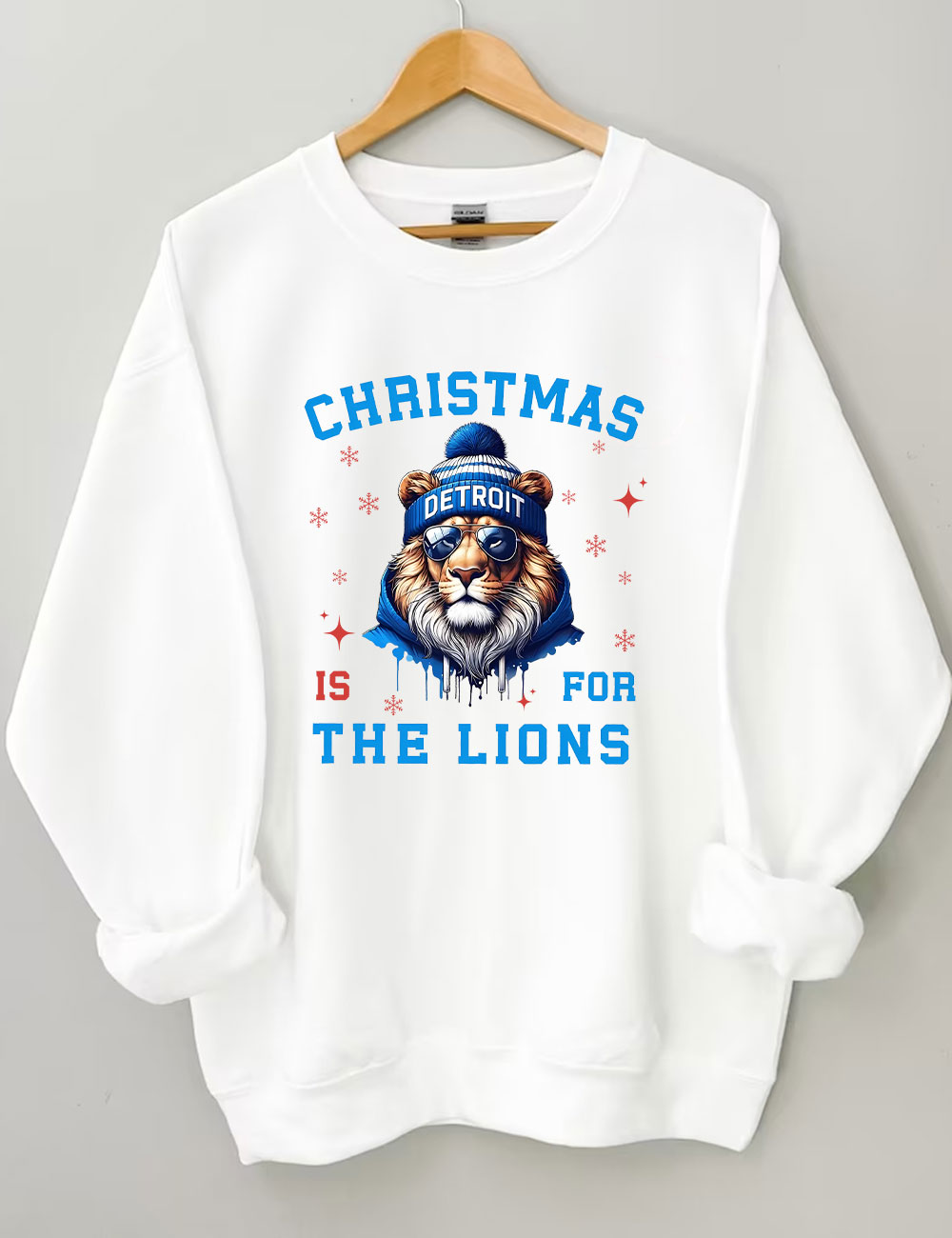 Detroit Christmas Santa Football Sweatshirt
