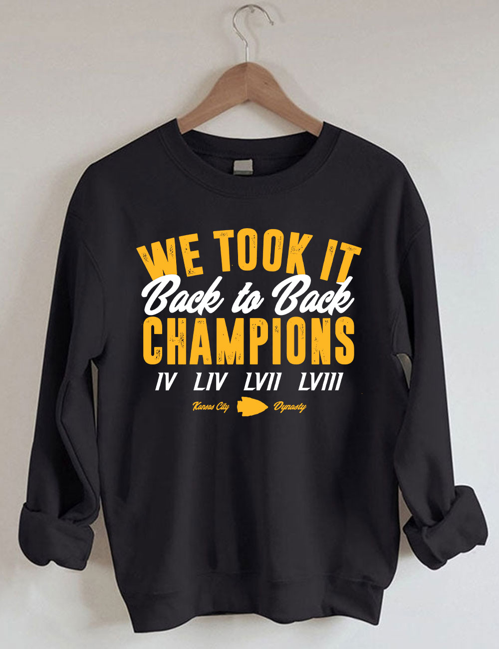 Kansas City Football Back to Back Champions Sweatshirt