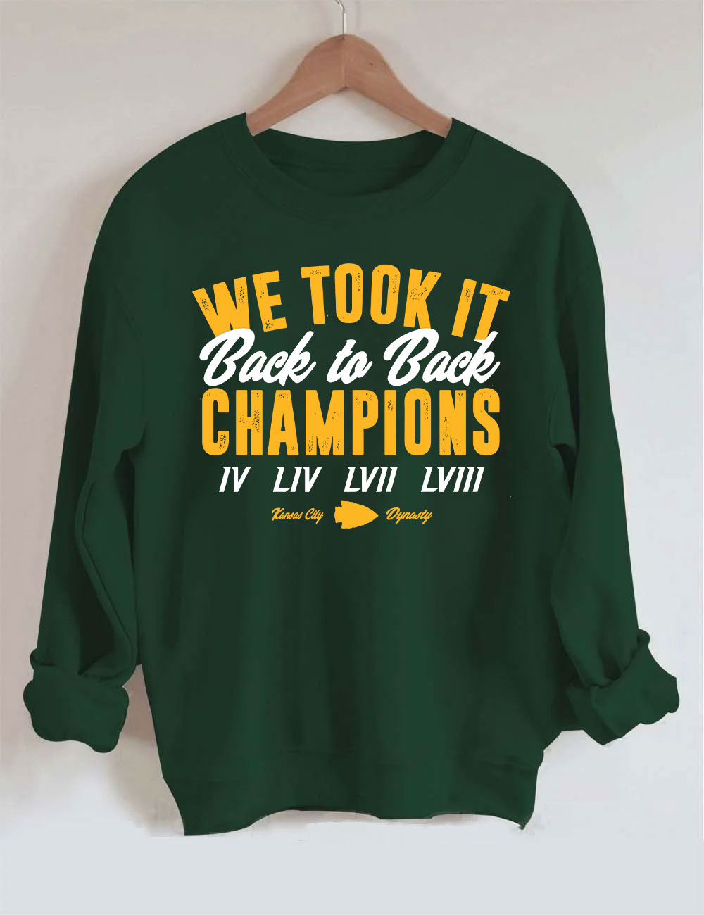 Kansas City Football Back to Back Champions Sweatshirt