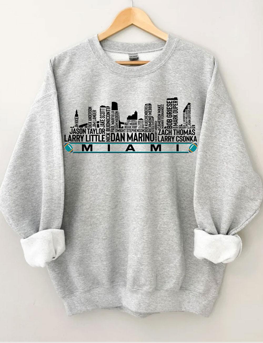 Miami Football Team All Time Legends Sweatshirt