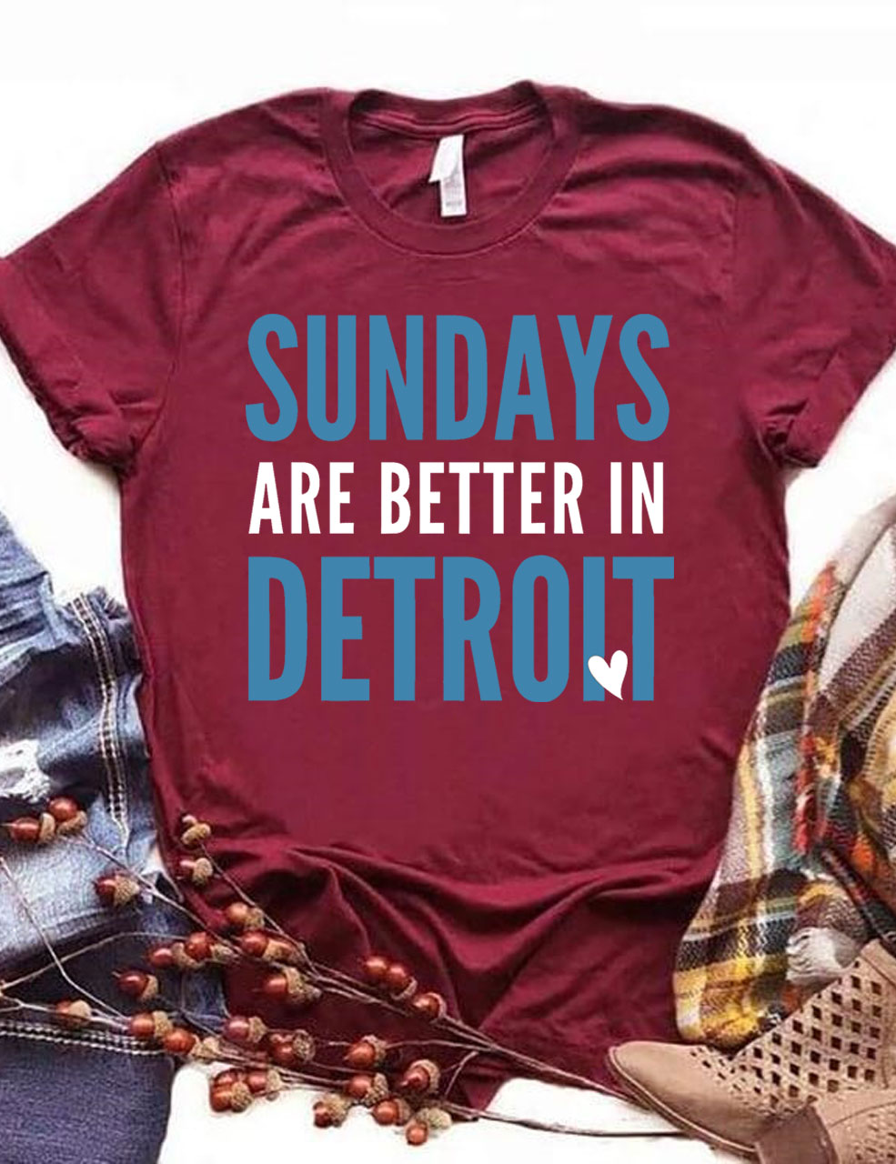 Sundays Are Better In Detroit Football T-Shirt