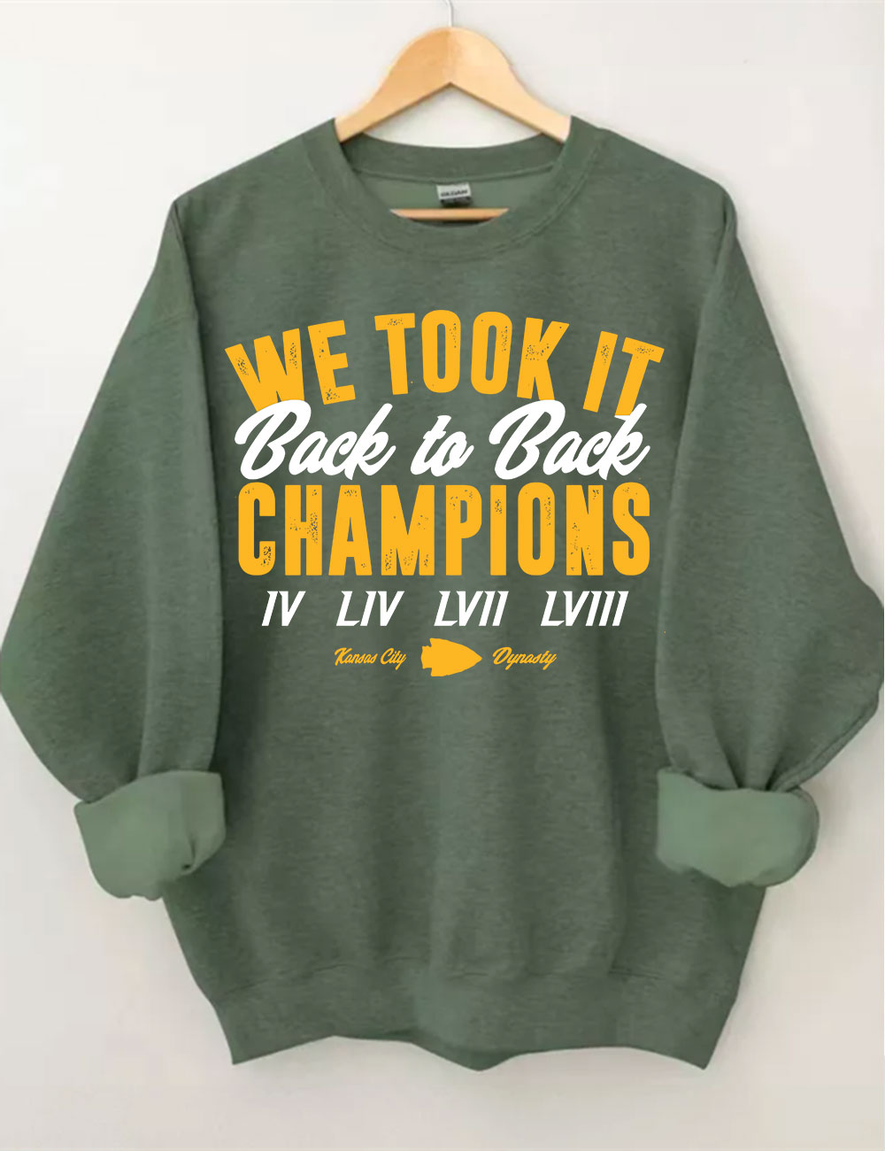 Kansas City Football Back to Back Champions Sweatshirt
