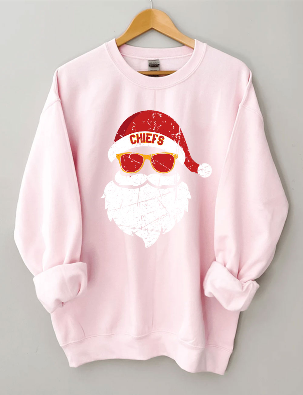 Kansas City Football Santa Sweatshirt