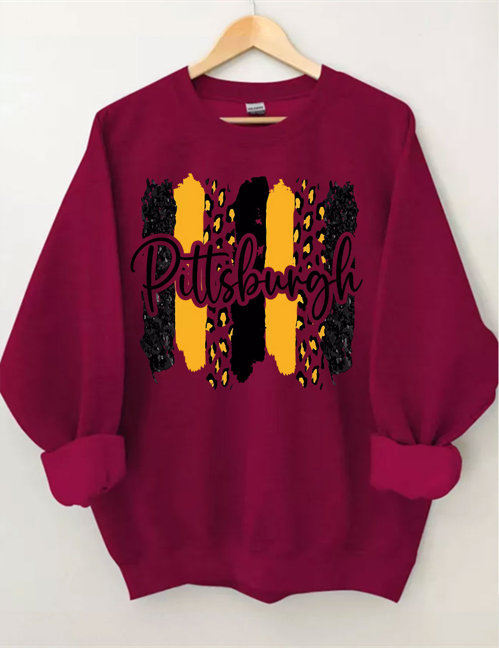 Leopard Pittsburgh Steelers Football Sweatshirt