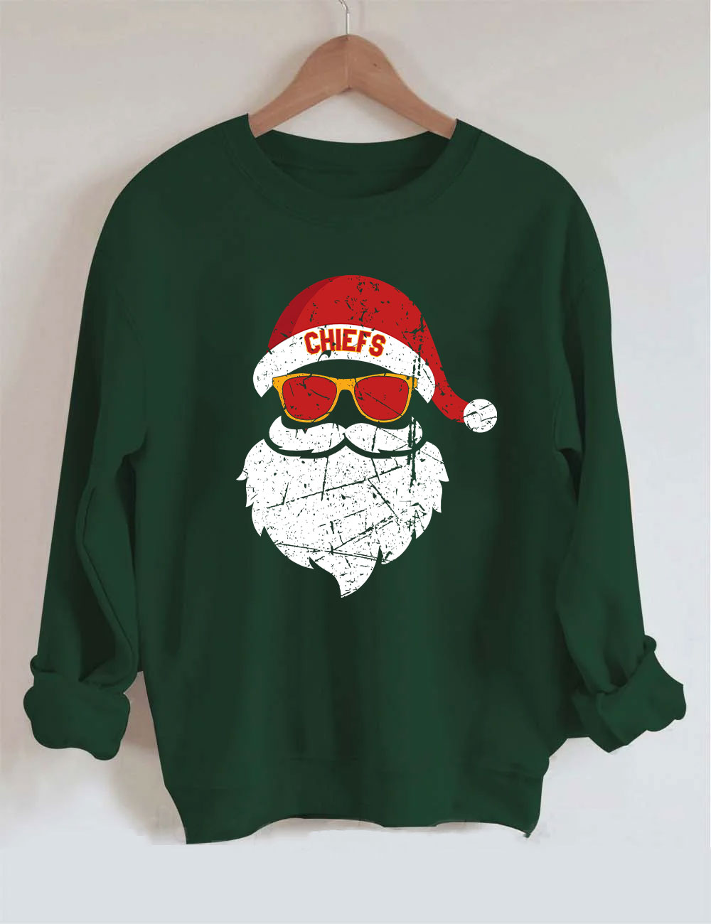 Kansas City Football Santa Sweatshirt