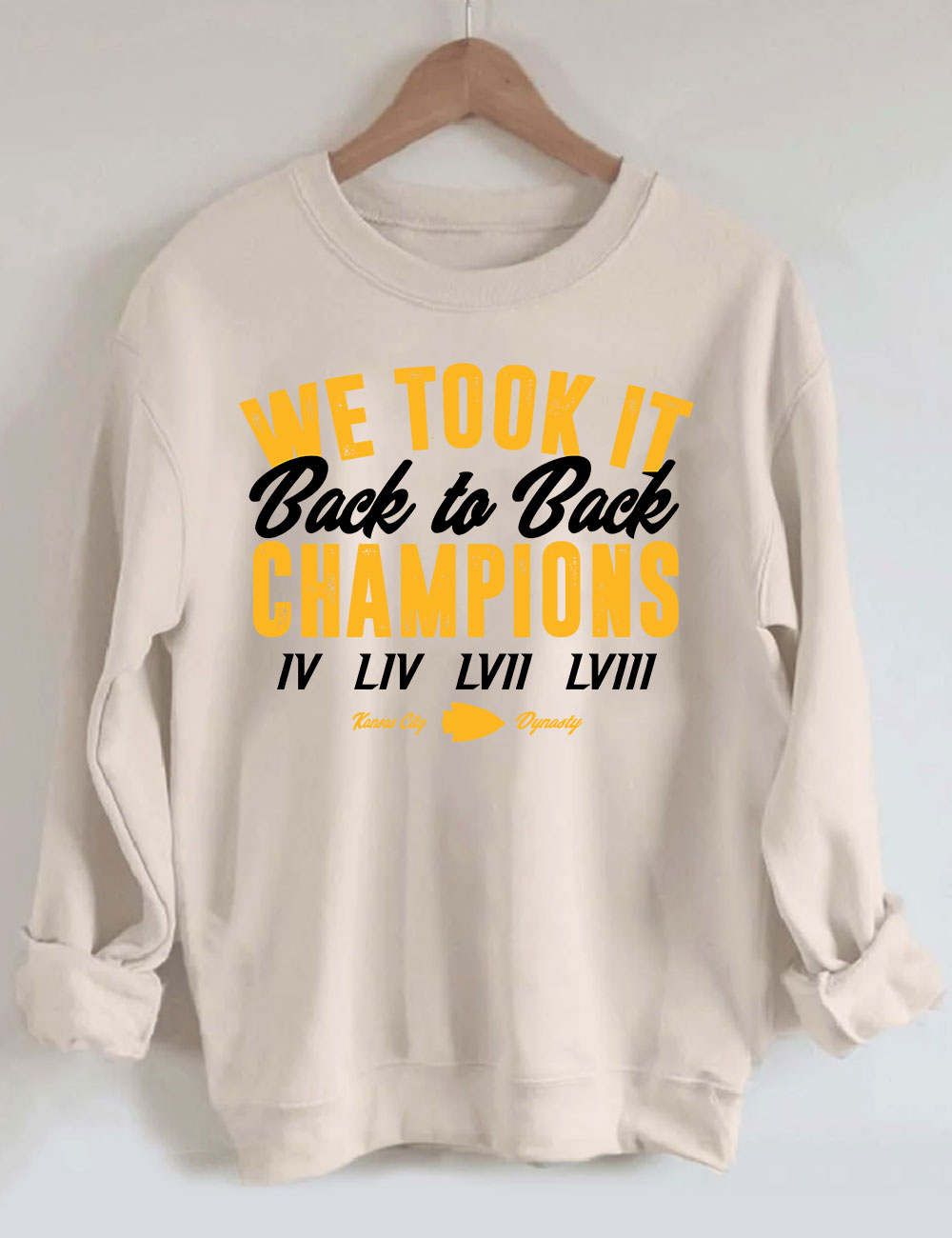 Kansas City Football Back to Back Champions Sweatshirt