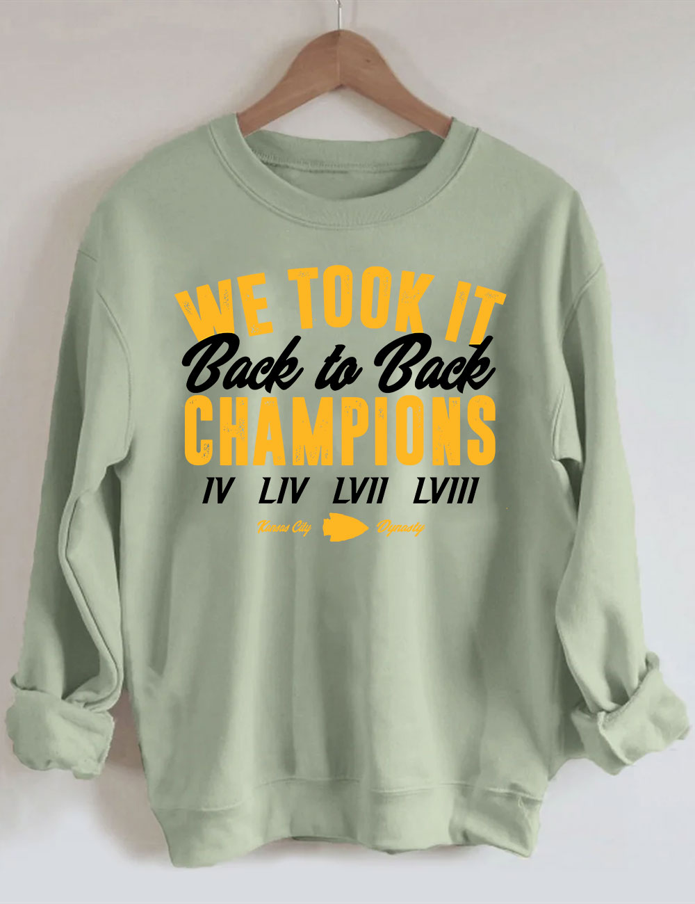 Kansas City Football Back to Back Champions Sweatshirt