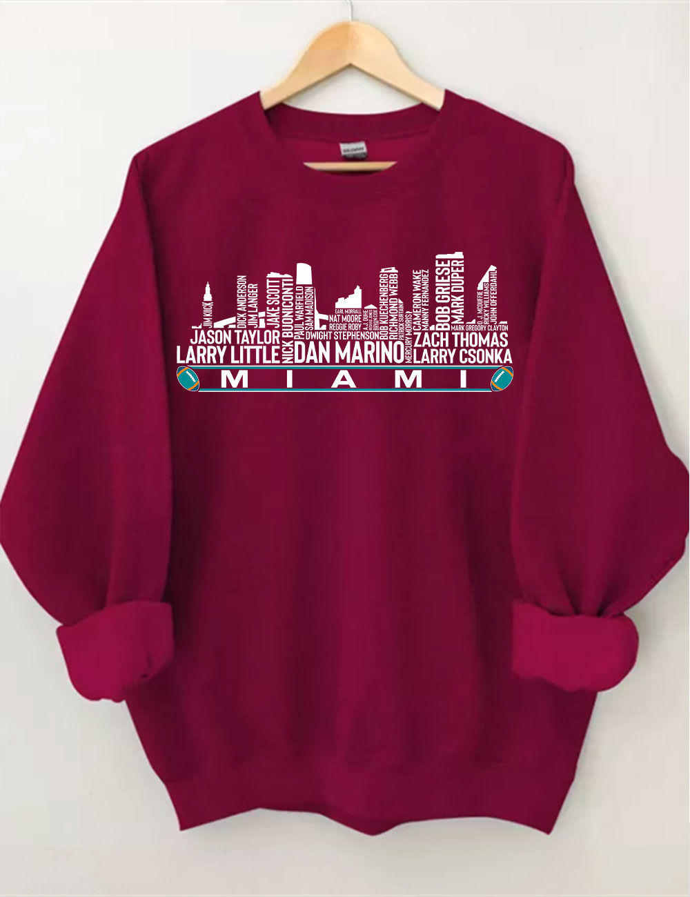 Miami Football Team All Time Legends Sweatshirt