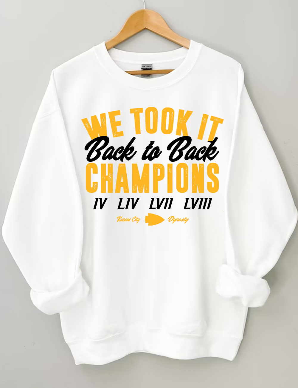 Kansas City Football Back to Back Champions Sweatshirt