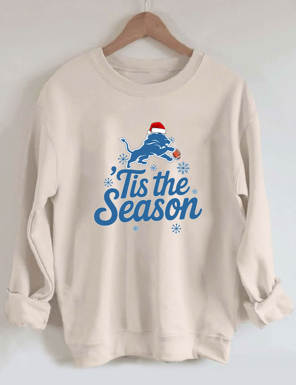 Tis The Season Detroit Lions Christmas Football Sweatshirt