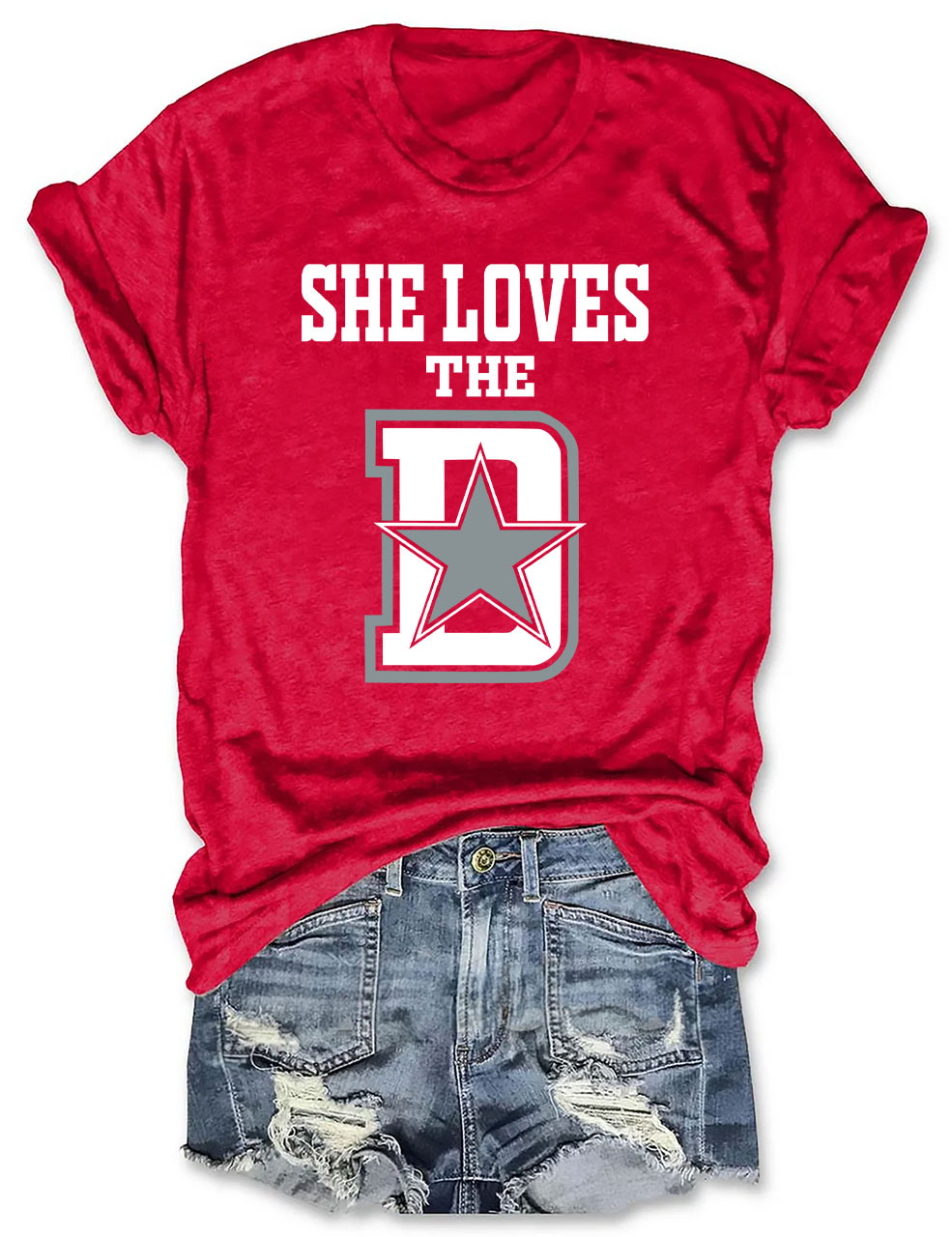 She Loves The Dallas Cowboys Football T-Shirt