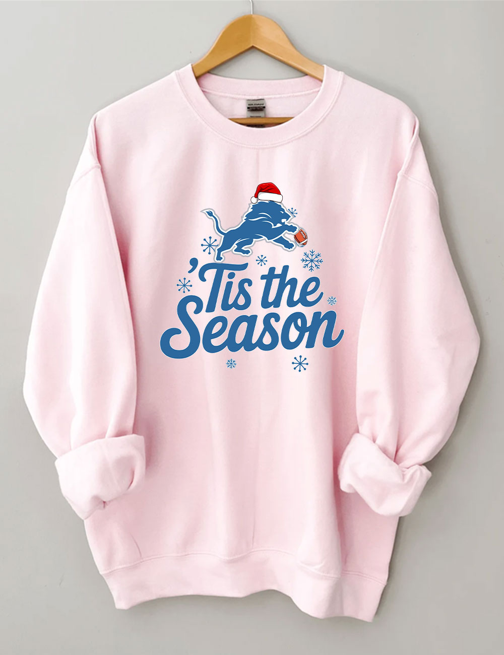 Tis The Season Detroit Lions Christmas Football Sweatshirt