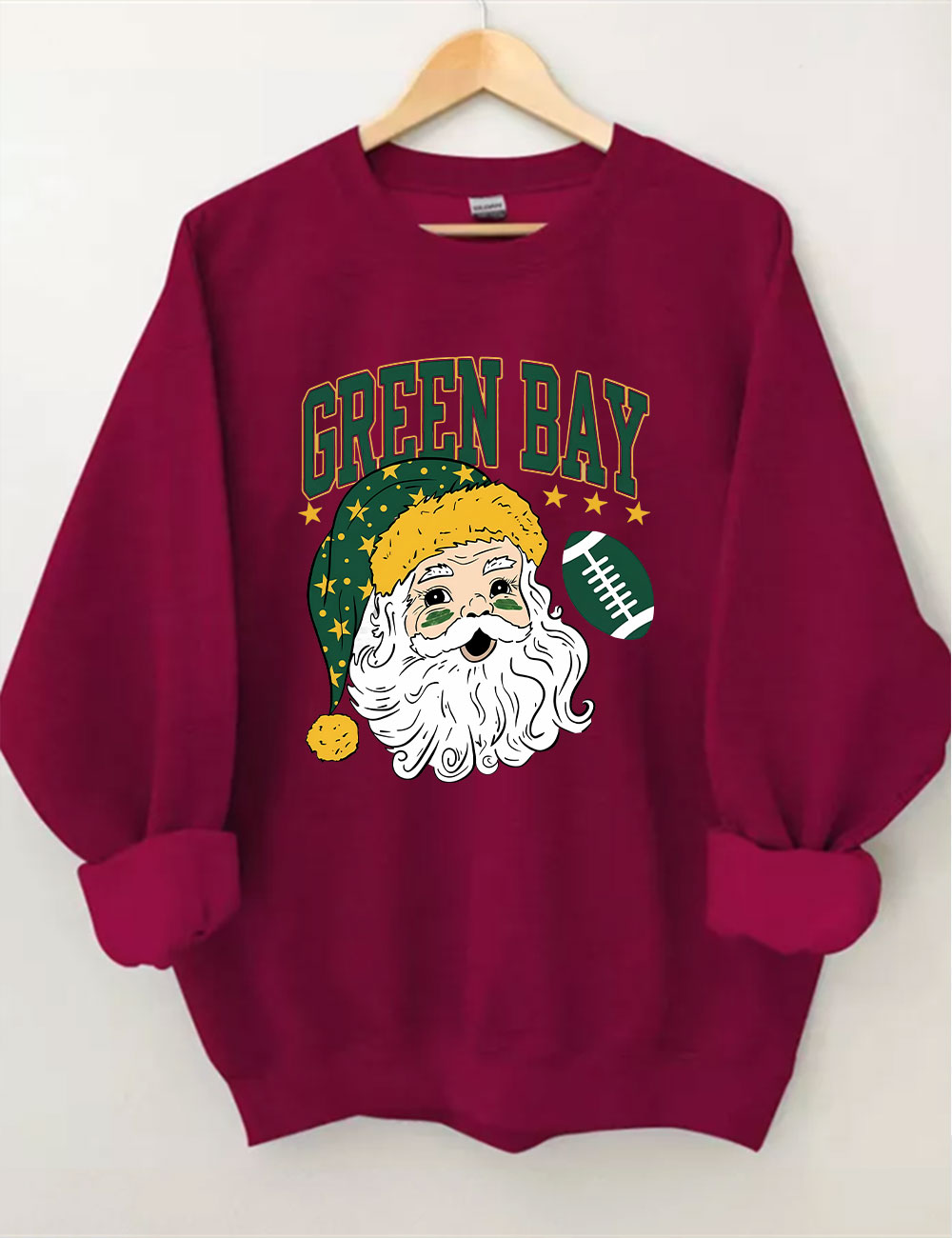 Green Bay Football Christmas Santa Sweatshirt
