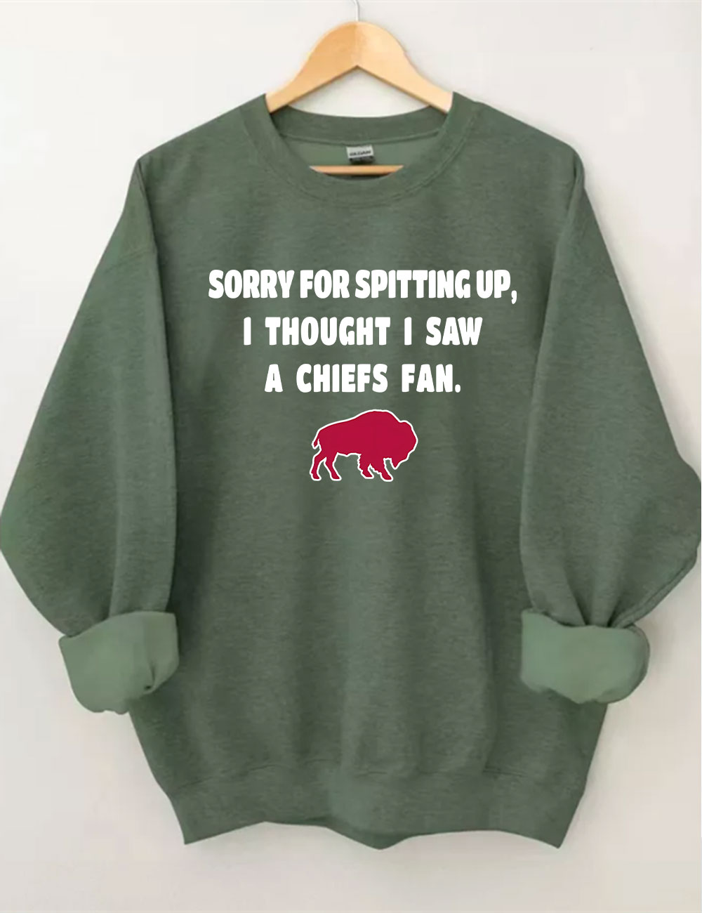 Sorry For Spitting Up Funny Buffalo Sweatshirt