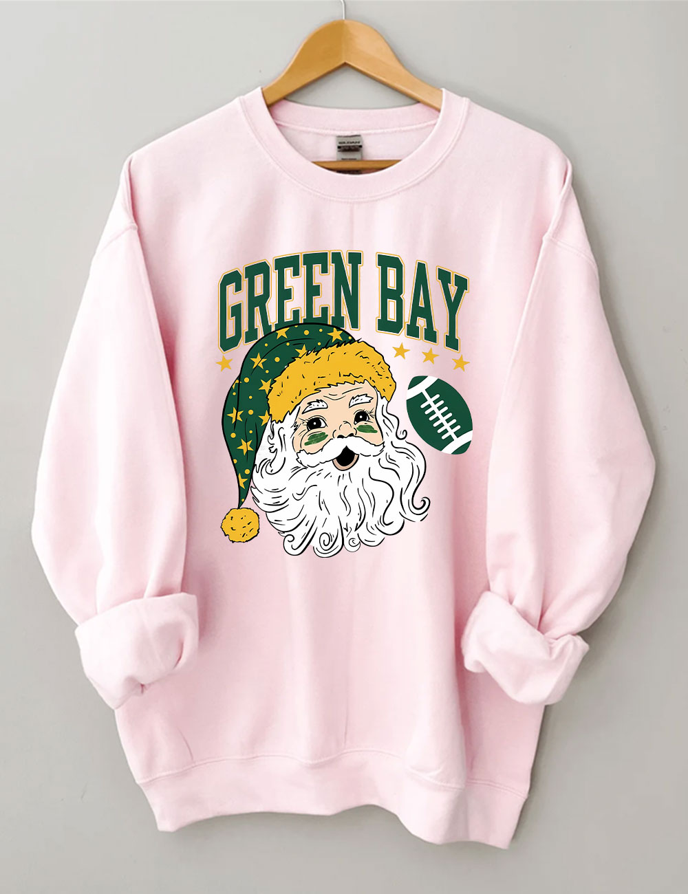 Green Bay Football Christmas Santa Sweatshirt