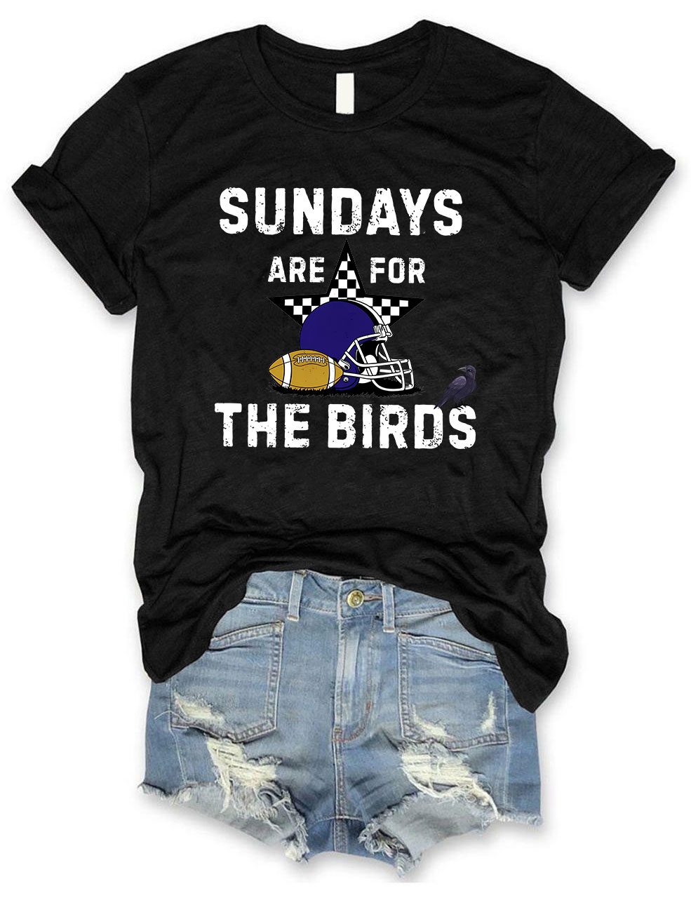 Sundays Are For The Birds Baltimore Funny Football T-Shirt