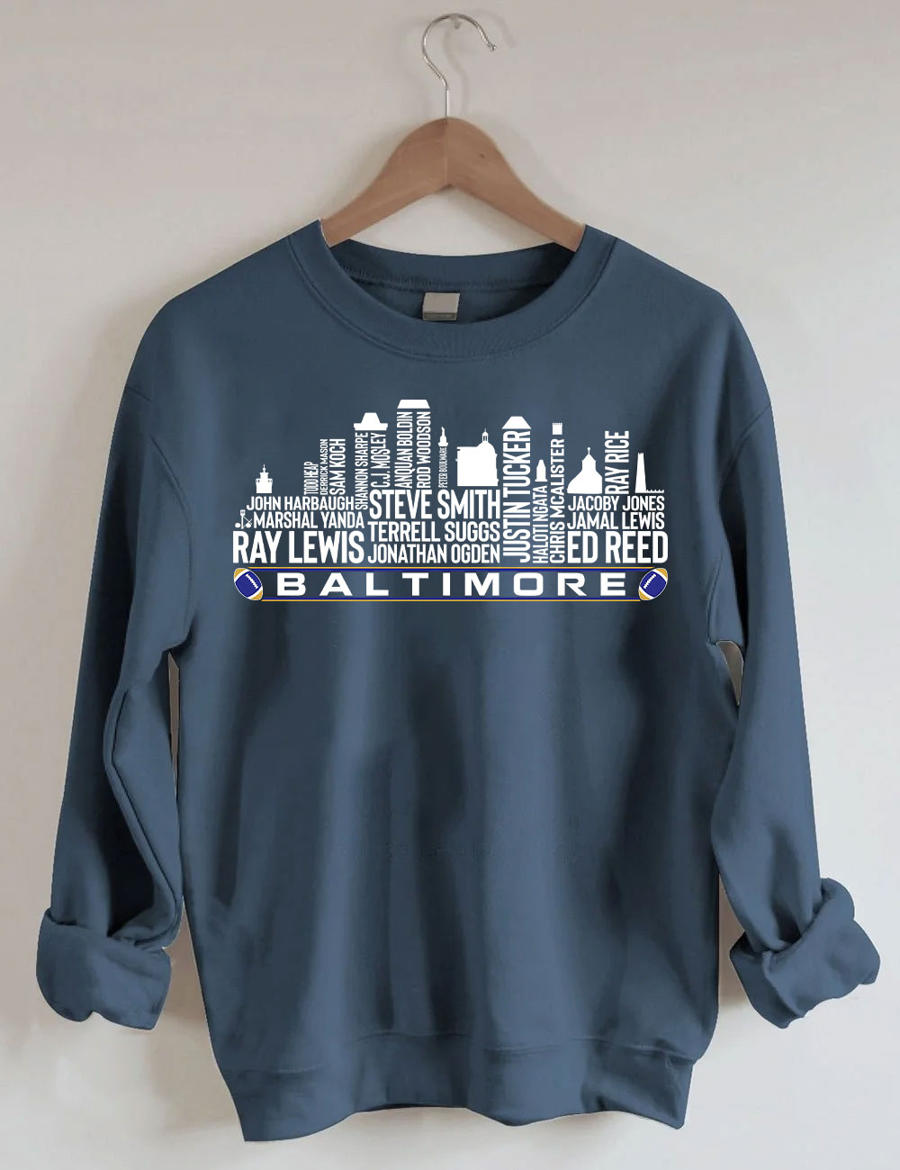 Baltimore Football Team All Time Legends Sweatshirt