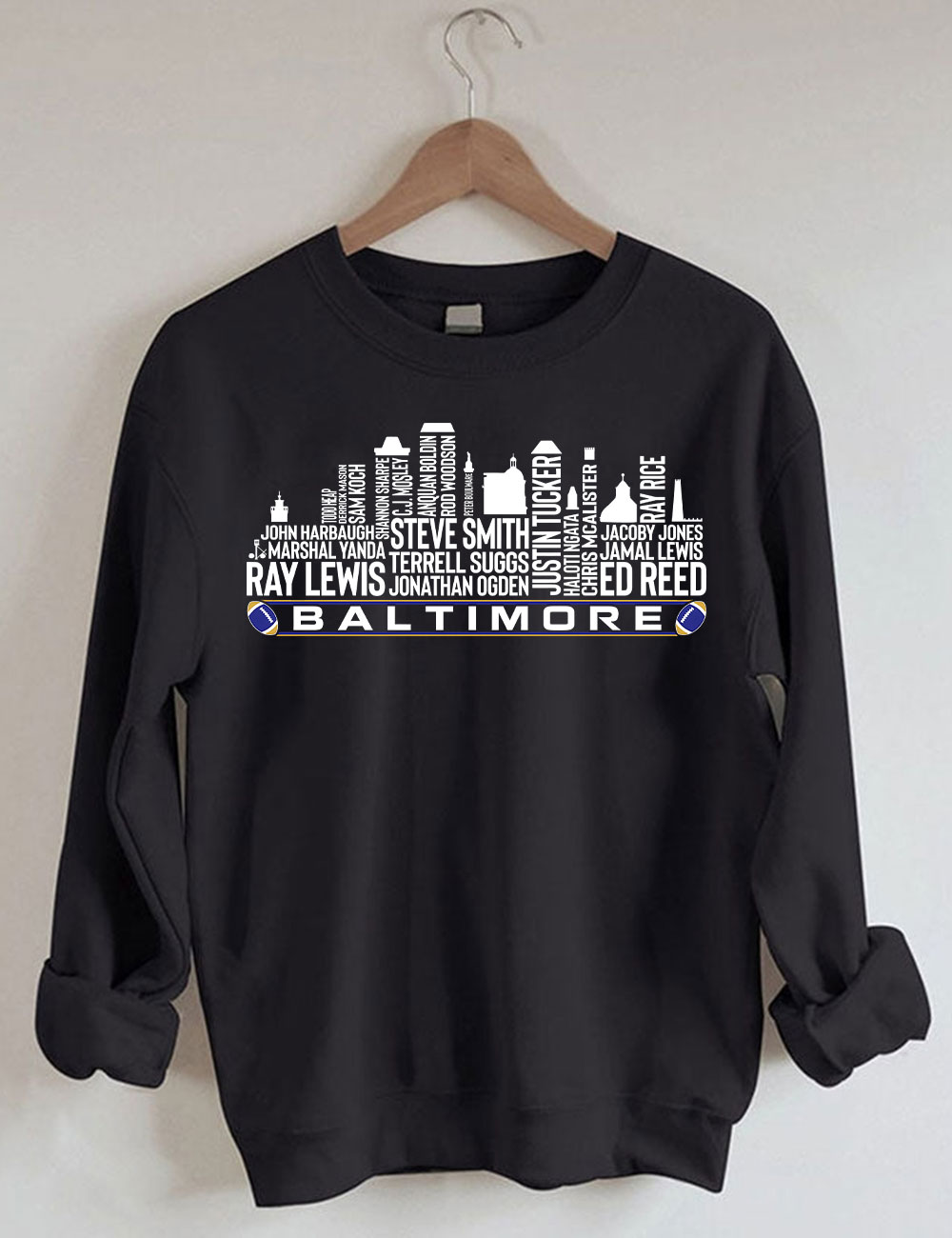 Baltimore Football Team All Time Legends Sweatshirt