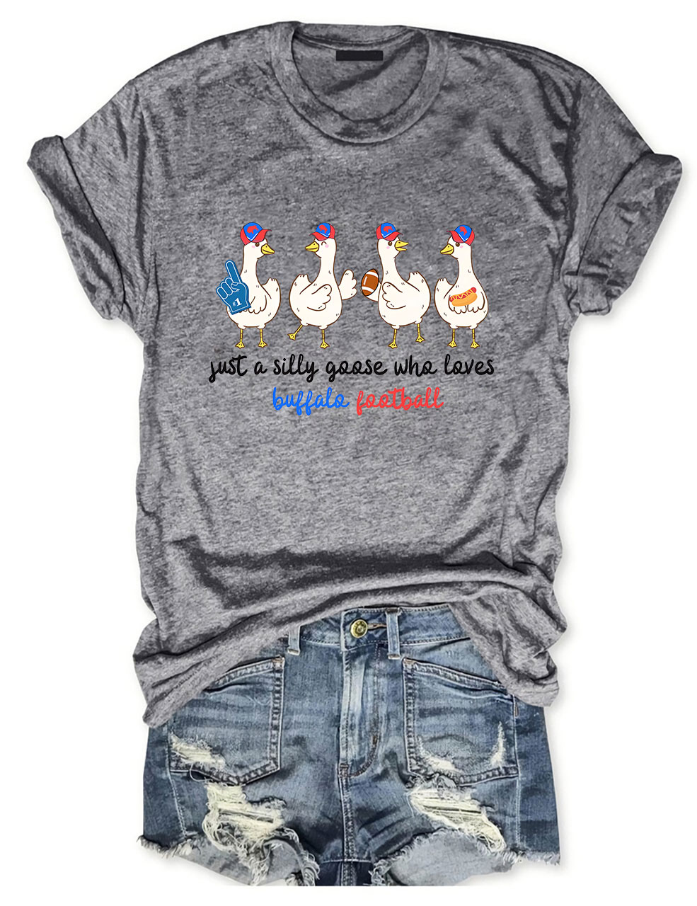 Silly Goose Buffalo Game Day Football T-Shirt