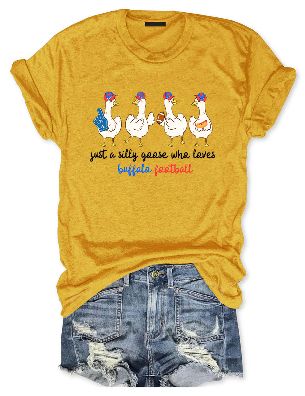 Silly Goose Buffalo Game Day Football T-Shirt
