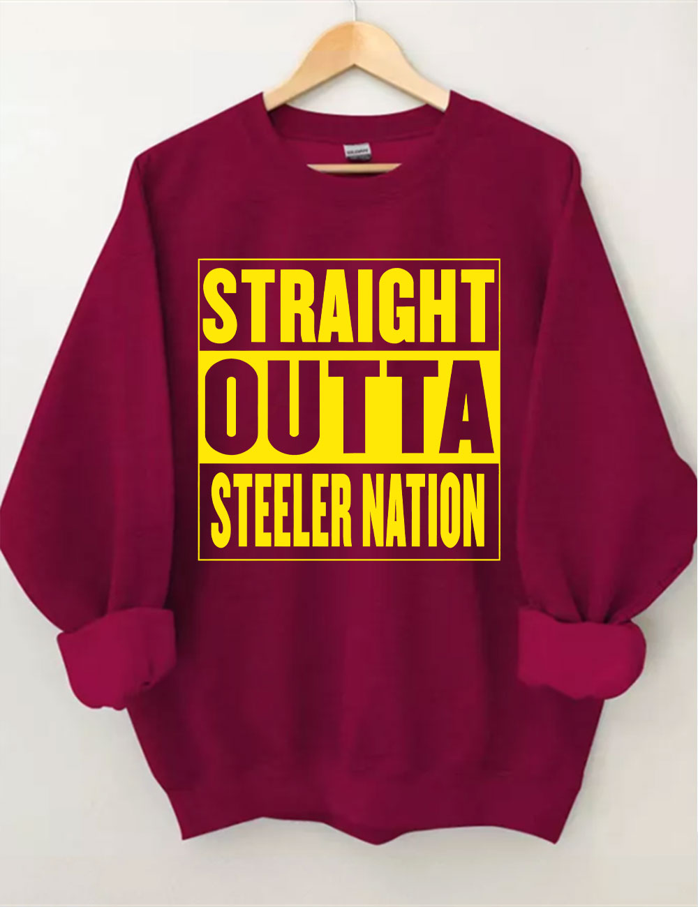 Straight Outta Steeler Nation Football Sweatshirt