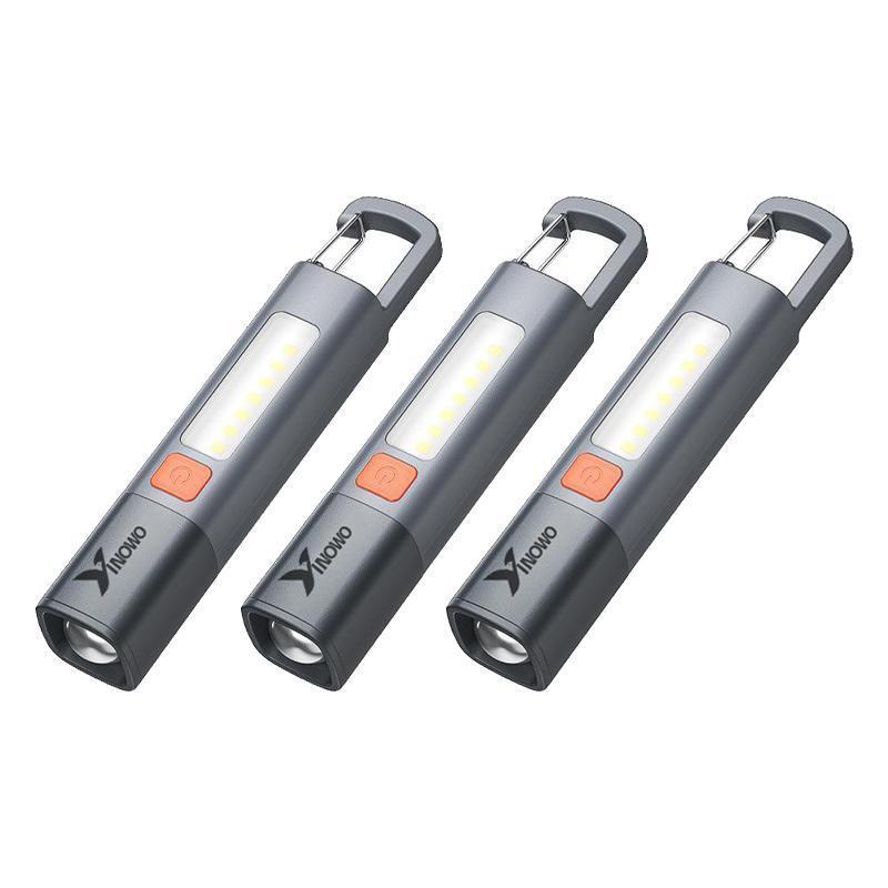 Rechargeable LED Flashlight: 3 Modes, IPX65 Waterproof & Durable for Camping, Fishing, Emergencies, Outdoor/Night Illumination