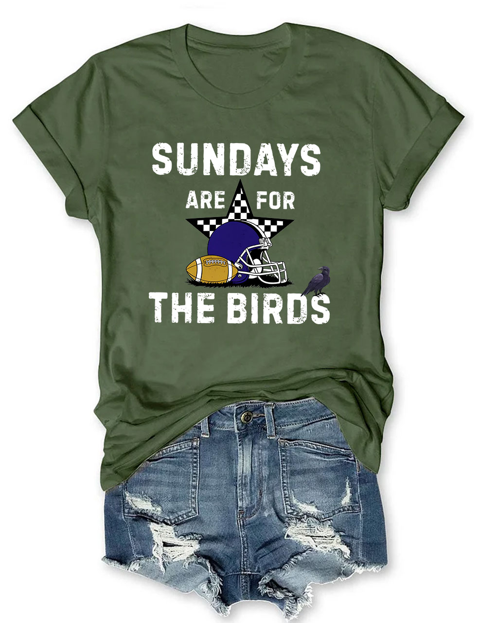 Sundays Are For The Birds Baltimore Funny Football T-Shirt