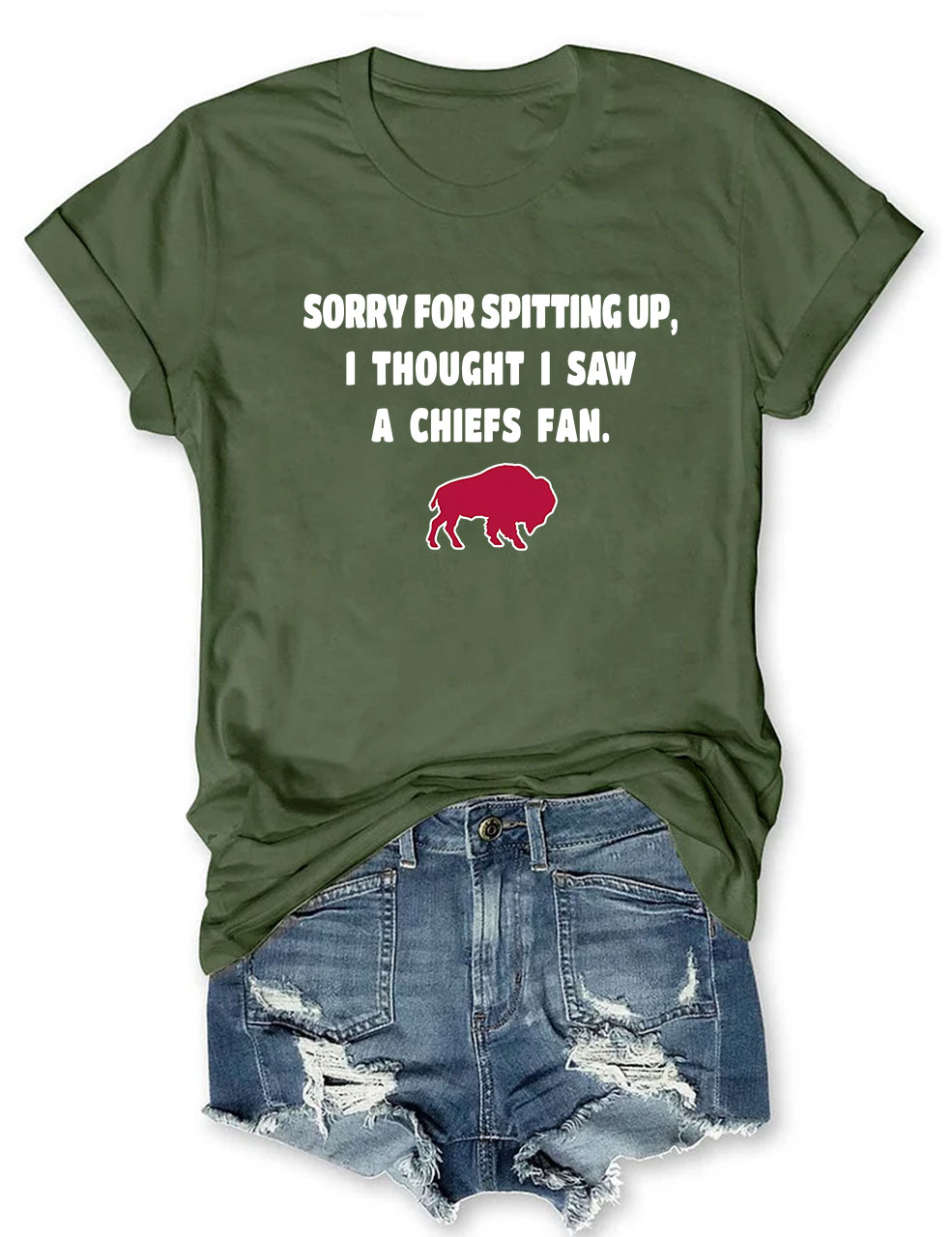 Sorry For Spitting Up Funny Buffalo T-Shirt