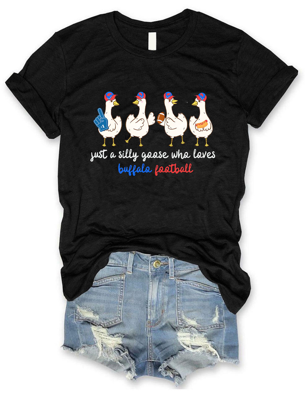 Silly Goose Buffalo Game Day Football T-Shirt